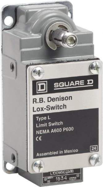 Square D - DPST, 2NC, 600 Volt Screw Terminal, Rotary Spring Return Actuator, General Purpose Limit Switch - 1, 2, 4, 12, 13 NEMA Rating, IP67 IPR Rating - Americas Industrial Supply