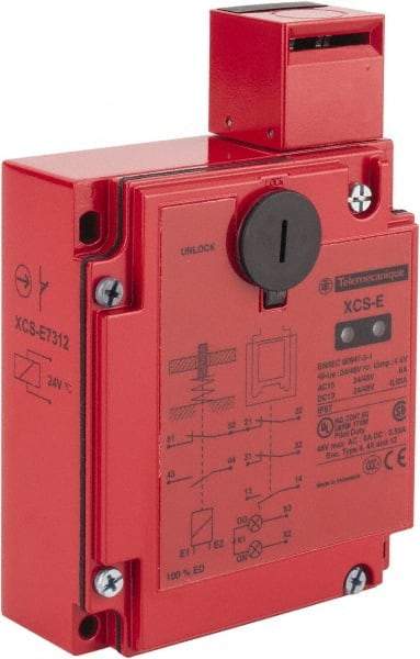 Telemecanique Sensors - NO/2NC Configuration, 24/48 VAC/VDC, Multiple Amp Level, Metal Key Safety Limit Switch - 98mm Wide x 44mm Deep x 146mm High, IP67 Ingress Rating - Americas Industrial Supply