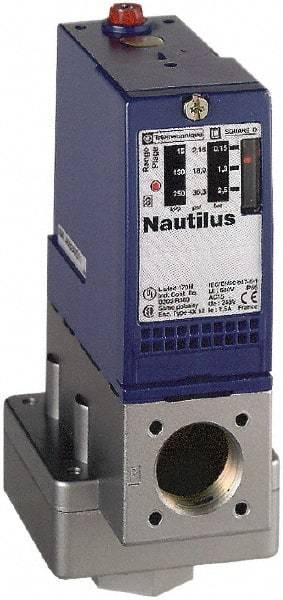 Telemecanique Sensors - 1/4 Inch NPT (Female) Connector, 4 Bar Sensor, Shock and Vibration Resistant, Control Circuit Pressure Sensor - 1.378 Inch Wide, IP66, For Use with OsiSense XM - Americas Industrial Supply