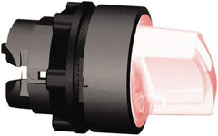 Schneider Electric - 22mm Mount Hole, 3 Position, Handle Operated, Selector Switch Only - Red, Momentary (MO), Illuminated, Shock, Vibration and Water Resistant - Americas Industrial Supply