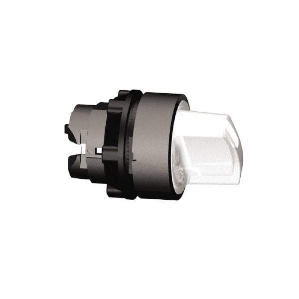 Schneider Electric - 22mm Mount Hole, 2 Position, Handle Operated, Selector Switch Only - White, Maintained (MA), Illuminated, Shock, Vibration and Water Resistant - Americas Industrial Supply