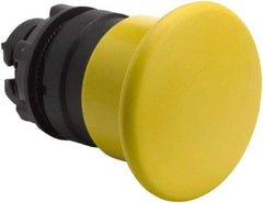 Schneider Electric - 22mm Mount Hole, Extended Mushroom Head, Pushbutton Switch Only - Round, Yellow Pushbutton, Nonilluminated, Momentary (MO) - Americas Industrial Supply