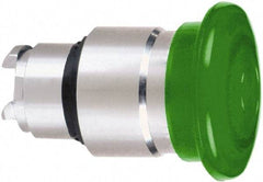 Schneider Electric - 22mm Mount Hole, Extended Mushroom Head, Pushbutton Switch Only - Round, Green Pushbutton, Nonilluminated, Maintained (MA) - Americas Industrial Supply