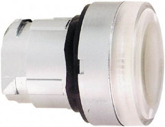 Schneider Electric - 22mm Mount Hole, Flush, Pushbutton Switch Only - Round, White Pushbutton, Illuminated, Momentary (MO) - Americas Industrial Supply