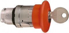 Schneider Electric - 22mm Mount Hole, Extended Mushroom Head, Pushbutton Switch Only - Round, Red Pushbutton, Maintained (MA), Momentary (MO) - Americas Industrial Supply