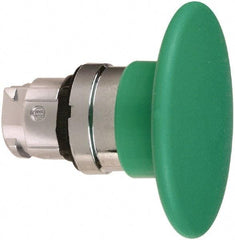 Schneider Electric - 22mm Mount Hole, Extended Mushroom Head, Pushbutton Switch Only - Round, Green Pushbutton, Nonilluminated, Momentary (MO) - Americas Industrial Supply
