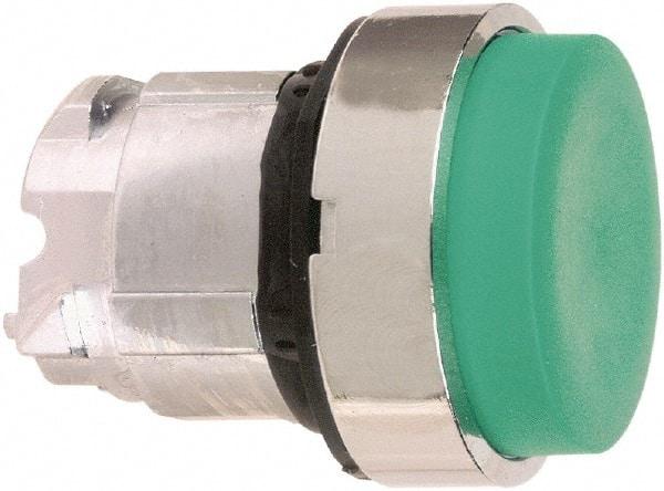 Schneider Electric - 22mm Mount Hole, Extended Straight, Pushbutton Switch Only - Round, Green Pushbutton, Maintained (MA) - Americas Industrial Supply