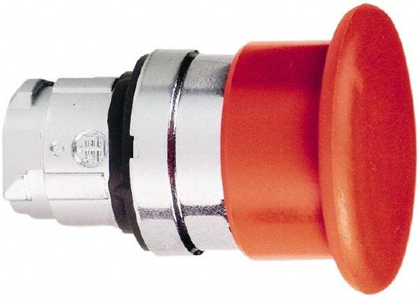 Schneider Electric - 22mm Mount Hole, Extended Mushroom Head, Pushbutton Switch Only - Round, Red Pushbutton, Nonilluminated, Momentary (MO) - Americas Industrial Supply