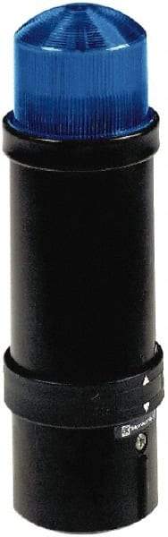 Schneider Electric - 24 VAC/VDC, 4X NEMA Rated, Strobe Tube, Blue, Strobe Light - 60 Flashes per min, 70mm Pipe/Pendant, 70mm Diameter, 232mm High, IP65, IP66 Ingress Rating - Americas Industrial Supply