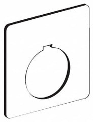 Schneider Electric - Square, Plastic Legend Plate - Blank - White Background, 30mm Hole Diameter, 57 Inch Square - Americas Industrial Supply