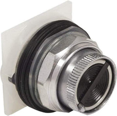 Schneider Electric - 30mm Mount Hole, Pushbutton Switch Only - Round, Black Pushbutton, Nonilluminated, Maintained (MA), Momentary (MO) - Americas Industrial Supply