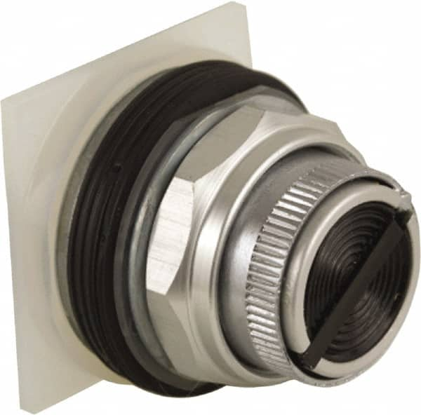 Schneider Electric - 30mm Mount Hole, Pushbutton Switch Only - Round, Black Pushbutton, Nonilluminated, Maintained (MA), Momentary (MO) - Americas Industrial Supply