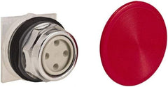 Schneider Electric - 30mm Mount Hole, Extended Straight, Pushbutton Switch Only - Round, Red Pushbutton, Momentary (MO), Weatherproof, Dust and Oil Resistant - Americas Industrial Supply