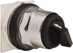 Schneider Electric - 30mm Mount Hole, 2 Position, Knob and Pushbutton Operated, Selector Switch Only - Black, Momentary (MO), without Contact Blocks, Weatherproof and Dust and Oil Resistant - Americas Industrial Supply