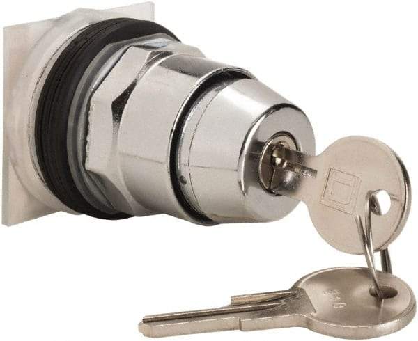 Schneider Electric - 30mm Mount Hole, 3 Position, Knob and Pushbutton Operated, Selector Switch Only - Black, Maintained (MA), without Contact Blocks, Weatherproof and Dust and Oil Resistant - Americas Industrial Supply