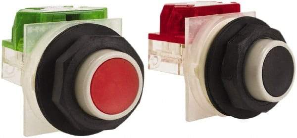 Schneider Electric - 30mm Mount Hole, Extended Straight, Pushbutton Switch - Momentary (MO) - Americas Industrial Supply