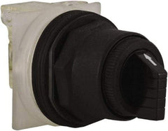 Schneider Electric - 1.18 Inch Mount Hole, 3 Position, Knob and Pushbutton Operated, Selector Switch - Black, Maintained (MA), Anticorrosive, Weatherproof, Dust and Oil Resistant - Americas Industrial Supply