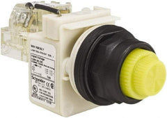 Schneider Electric - 120 V Yellow Lens LED Press-to-Test Indicating Light - Round Lens, Screw Clamp Connector, Corrosion Resistant, Dust Resistant, Oil Resistant - Americas Industrial Supply