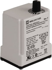 Square D - DPDT Time Delay Relay - 10 Contact Amp, 110 VDC & 120 VAC - Americas Industrial Supply