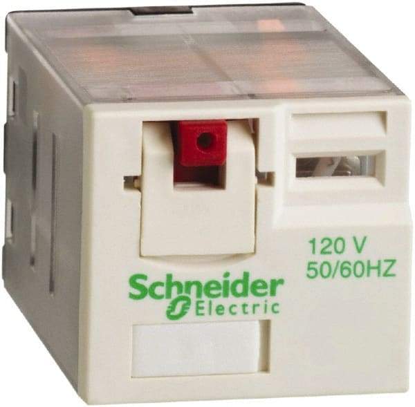 Schneider Electric - 3,750 VA Power Rating, Electromechanical Plug-in General Purpose Relay - 15 Amp at 250 VAC & 28 VDC, 3CO, 120 VAC - Americas Industrial Supply