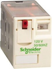 Schneider Electric - 3,000 VA Power Rating, Electromechanical Plug-in General Purpose Relay - 12 Amp at 250/277 VAC & 28 VDC, 6 Amp at 250 VAC & 28 VDC, 2CO, 120 VAC at 50/60 Hz - Americas Industrial Supply