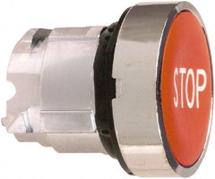 Schneider Electric - 22mm Mount Hole, Flush, Pushbutton Switch Only - Round, Red Pushbutton, Nonilluminated, Momentary (MO) - Americas Industrial Supply