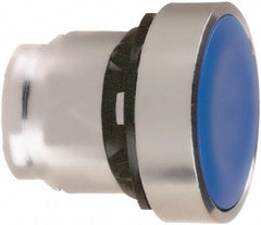 Schneider Electric - 22mm Mount Hole, Flush, Pushbutton Switch Only - Round, Blue Pushbutton, Maintained (MA) - Americas Industrial Supply