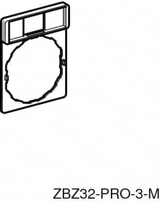 Schneider Electric - Rectangular, Legend Plate - Blank - 22mm Hole Diameter, 30mm Wide x 40mm High - Americas Industrial Supply