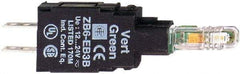 Schneider Electric - 12-24 VAC Blue Lens LED Indicating Light - Quick Connect Connector, Shock Resistant, Vibration Resistant - Americas Industrial Supply