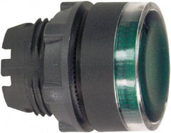 Schneider Electric - 22mm Mount Hole, Flush, Pushbutton Switch Only - Round, Green Pushbutton, Illuminated, Momentary (MO) - Americas Industrial Supply