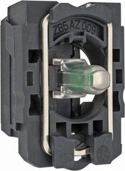 Schneider Electric - 12 V Green Lens LED Indicating Light - Screw Clamp Connector, Vibration Resistant - Americas Industrial Supply