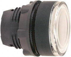 Schneider Electric - 22mm Mount Hole, Flush, Pushbutton Switch Only - Round, White Pushbutton, Illuminated, Momentary (MO) - Americas Industrial Supply