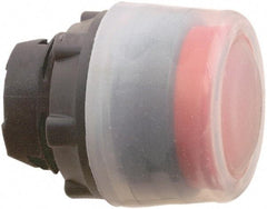 Schneider Electric - 22mm Mount Hole, Flush, Pushbutton Switch Only - Round, Red Pushbutton, Nonilluminated, Momentary (MO), Shock and Vibration Resistant - Americas Industrial Supply