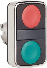 Schneider Electric - 22mm Mount Hole, Flush, Pushbutton Switch Only - Rectangle, Green and Red Pushbutton, Nonilluminated, Momentary (MO), On-Off, Shock and Vibration Resistant - Americas Industrial Supply