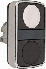 Schneider Electric - 22mm Mount Hole, Flush, Pushbutton Switch Only - Rectangle, White and Black Pushbutton, Nonilluminated, Momentary (MO), On-Off, Shock and Vibration Resistant - Americas Industrial Supply