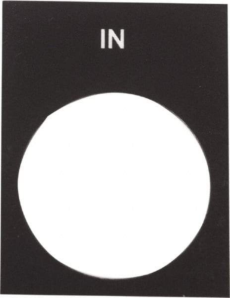 Schneider Electric - Rectangular, PVC Legend Plate - In - Black Background, White Letters, 22mm Hole Diameter, 30mm Wide x 40mm High - Americas Industrial Supply