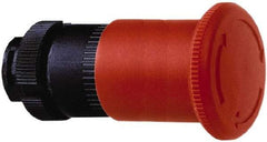 Schneider Electric - 22mm Mount Hole, Extended Mushroom Head, Pushbutton Switch Only - Round, Red Pushbutton, Nonilluminated, Maintained (MA), Off, Shock and Vibration Resistant - Americas Industrial Supply