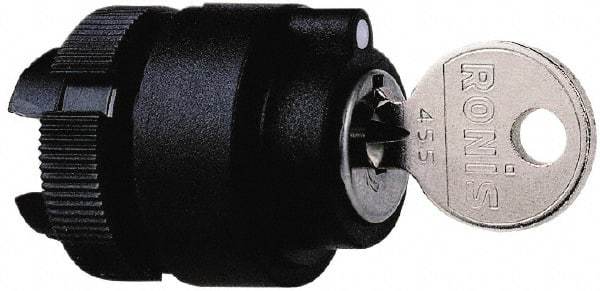 Schneider Electric - 22mm Mount Hole, 2 Position, Key Operated, Selector Switch Only - Black, Maintained (MA), Shock and Vibration Resistant - Americas Industrial Supply