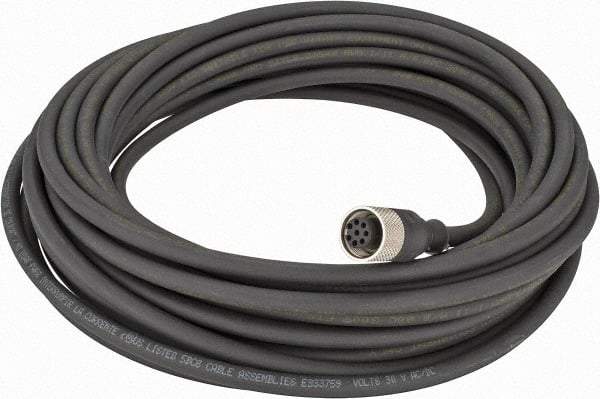 Telemecanique Sensors - 2 Amp, M12 Cable Straight with Female Prewired Connector Sensor and Receptacle - 30 VAC, 36 VDC, 10m Cable Length, IP67 Ingress Rating - Americas Industrial Supply