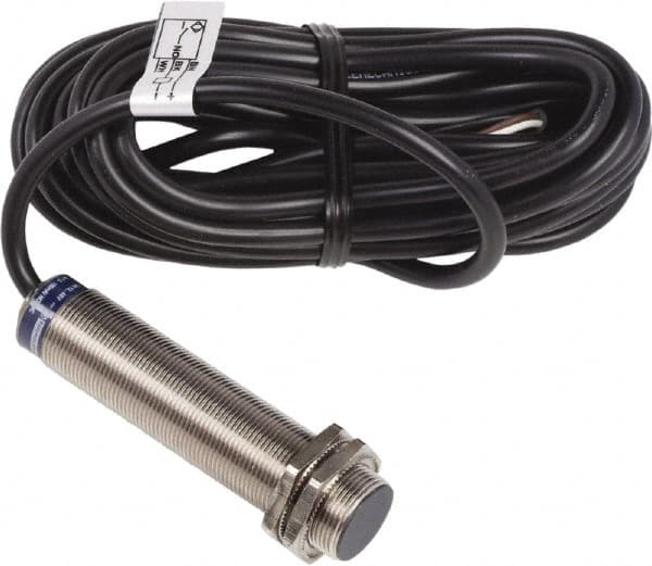 Telemecanique Sensors - 5mm Detection, Cylinder, Inductive Proximity Sensor - 2 Wires, 12 VDC, 12 VDC, 48 VDC, 18mm Wide - Americas Industrial Supply
