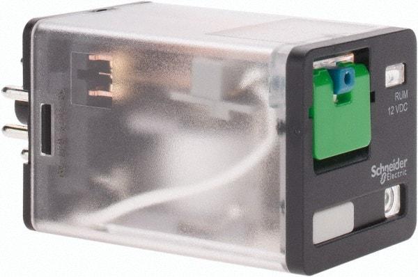 Schneider Electric - Octal Electromechanical Plug-in General Purpose Relay - 10 Amp at 240 V, DPDT, 12 VDC, 35mm Wide x 56mm High x 35.4mm Deep - Americas Industrial Supply