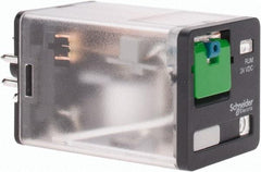 Schneider Electric - Octal Electromechanical Plug-in General Purpose Relay - 10 Amp at 240 V, DPDT, 24 VDC, 35mm Wide x 56mm High x 35.4mm Deep - Americas Industrial Supply