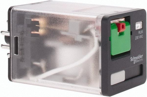 Schneider Electric - 3 at 60 Hz VA Power Rating, Octal Electromechanical Plug-in General Purpose Relay - 10 Amp at 277 VAC & 30 VDC, DPDT, 230 VAC, 35mm Wide x 56mm High x 35.4mm Deep - Americas Industrial Supply