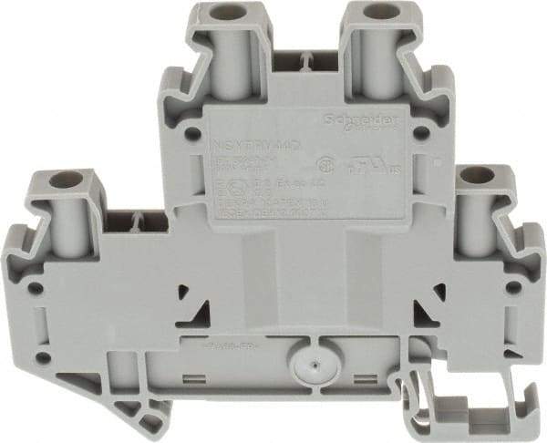 Schneider Electric - 2 Poles, 800 Volt, 36 Amp, -40 to 266°F, DIN Rail Mount, Polyamide Passthrough Terminal Block - 4 Contacts, 26 to 10 AWG Compatibility, 65mm High - Americas Industrial Supply