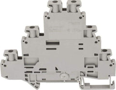 Schneider Electric - 3 Poles, 500 Volt, 24 Amp, -40 to 266°F, DIN Rail Mount, Polyamide Passthrough Terminal Block - 6 Contacts, 26 to 12 AWG Compatibility, 77-1/2mm High - Americas Industrial Supply