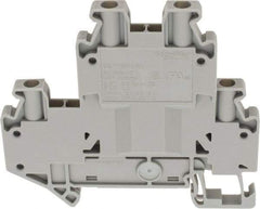 Schneider Electric - 2 Poles, 500 Volt, 28 Amp, -40 to 266°F, DIN Rail Mount, Polyamide Passthrough Terminal Block - 4 Contacts, 26 to 12 AWG Compatibility, 65mm High - Americas Industrial Supply