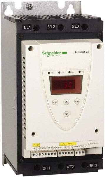 Schneider Electric - 75 Amp, 208 to 600 Coil VAC, 50/60 Hz, IEC Motor Starter - 1 Phase Hp: 20 at 208 Volt, 25 at 230 Volt, 3 Phase Hp: 50 at 460 Volt, 60 at 575 Volt - Americas Industrial Supply