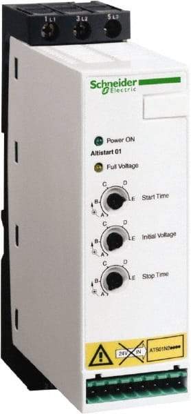 Schneider Electric - 22 Amp, 120 Coil VAC, 50/60 Hz, IEC Motor Starter - 3 Phase Hp: 10 at 460 Volt, 10 at 480 Volt, 15 at 460 Volt, 15 at 480 Volt - Americas Industrial Supply