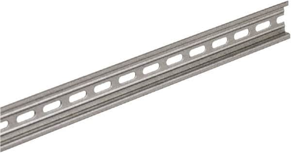 Square D - 1m Long x 0.3 Inch Wide x 1.38 Inch High x Steel DIN Rail - 0.04 Inch Thick - Americas Industrial Supply