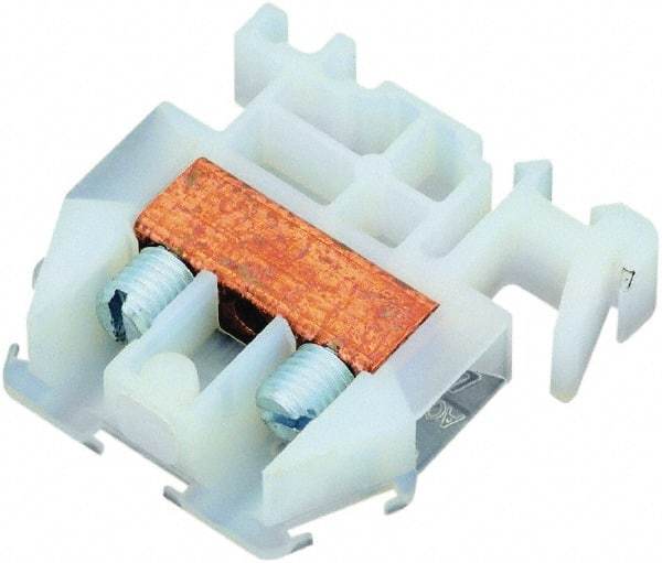 Square D - 600 VAC, 60 Amp, -40 to 275°F, DIN Rail Mount, Nylon Standard Terminal Block - 2 Contacts, Copper, 22 to 8 AWG Compatibility, 1.78 Inch High x 1.7 Inch Deep - Americas Industrial Supply